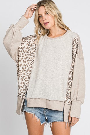 Leopard oversized sweater