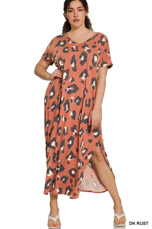 Plus leopard dress