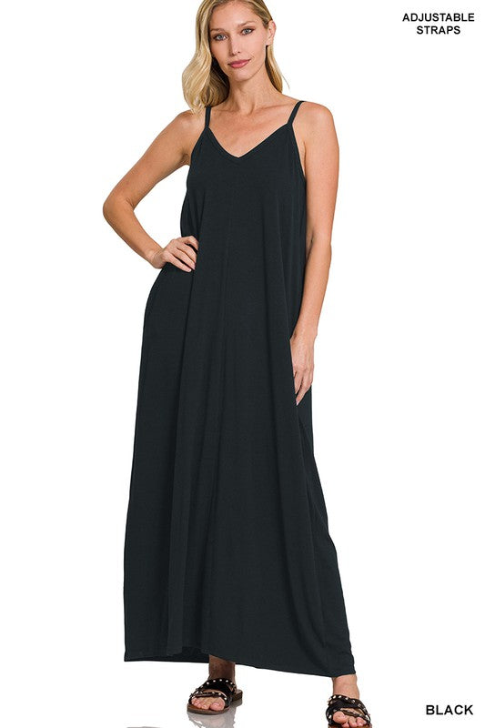 V-neck cami maxi dress